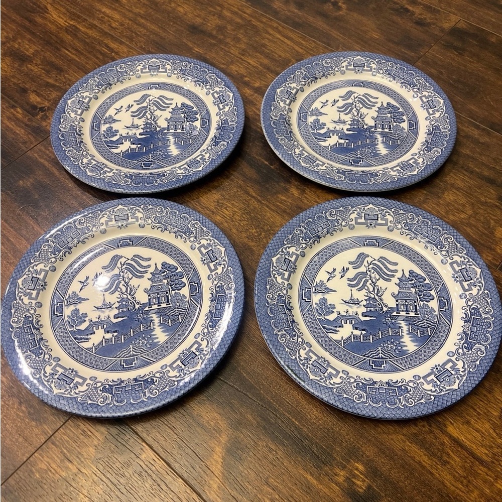 English Ironstone set of 4 dinner plates